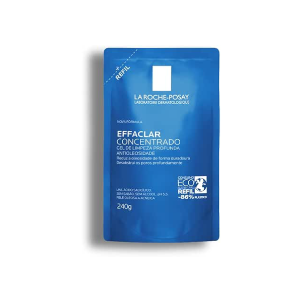 La Roche-posay Effaclar Gel Concentrado. Gel de Limpeza Facial. Limpa a Pele Profundamente Reduzindo a Oleosidade e Lesões Acneica. Limpeza Facial. Pele Oleosa. Ácido Salicílico, LHA, PCA de Zinco.