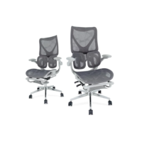 Cadeiras de Escritório Ergonômicas com Suporte Lombar, Encosto Ajustável, Tela Mesh Respirável, com Rodizios Forte, Suporta 150kg – Ideal para Home Office e Jogos (Cinza)