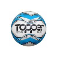 Topper Futsal Slick Bola Futebol Salão Branco Com Azul