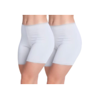 Kit 2 short segunda pele anágua liso para vestir por baixo da roupa feminino