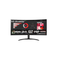 Monitor LG Ultrawide Curvo 34" Wqhd, 100Hz, 5Ms, HDMI, AMD Freesync - 34wr50qc-b