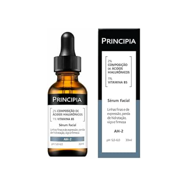 PRINCIPIA, Sérum 2% Ácidos Hialurônicos + Vitamina B5 AH-2- Hidratante Antissinais com 30ml