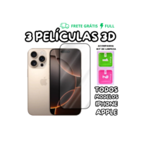 ATÉ 3 PELÍCULAS DE VIDRO 3D PARA IPHONE TODOS MODELOS PARA IOS 7 8 XS XR 11 12 13 14 15 16 PRO MAX