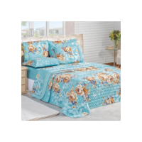 Cobre Leito Com Fronhas Casal Padrão 3 Peças Face Unica Matelado Cama Box