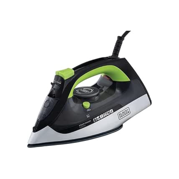 Black + Decker Ferro de Passar Roupa, com Vaporizador, Sistema Antigotejamento, Preto, Verde e Branco, Modelo FX2700, 127V