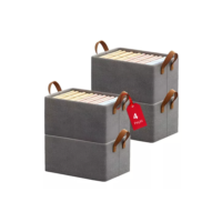 Kit 4 Caixas Organizador De Guarda Roupa Cesto Gaveta