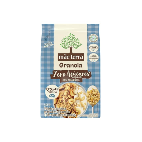 Mãe Terra Granola Tradicional Zero Açúcares 800 g