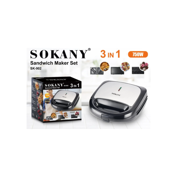 3 Em 1 Portátil Sanduicheiras Waffle Donuts Fast Antiaderente 110V/220V