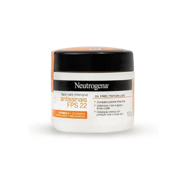 Neutrogena Hidratante Facial Antissinais Face Care Intensive FPS 22, 100g