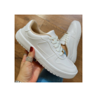 Tênis Branco Casual Feminino Moleca Original Lançamento