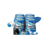 Chiclete Trident XSenses Peppermint Sem Açúcar Garrafa - Caixa com 6 unid. de 54g