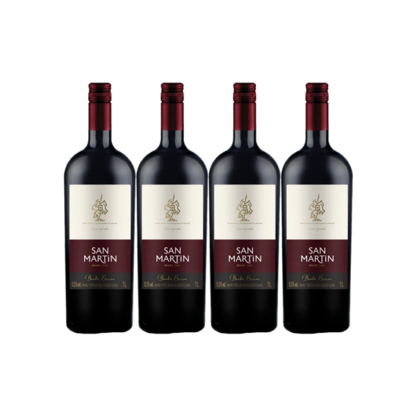 Compre 03 Leve 04 Vinho Tinto San Martin Bordo Tinto Suave 1 Litro + Brinde exclussivo Surpresa