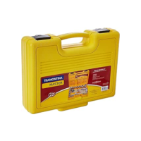 Tramontina 43600022, Maleta Soquetes Estriados e Acessórios Encaixe 1/2, 22 Peças, Amarelo
