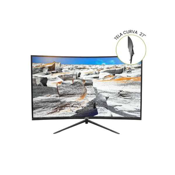 Monitor Tela Curva 27" Ultrafina Full HD 1920x1080 100Hz HDMI VGA Padrão VESA Experiência Imersiva