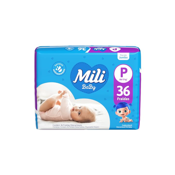 Mili Fralda Baby Jumbo P - 36 Unidades