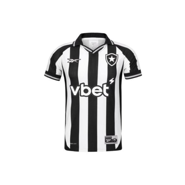 Camisa Botafogo I 25/26 s/n Torcedor Reebok Masculina - Branco+Preto