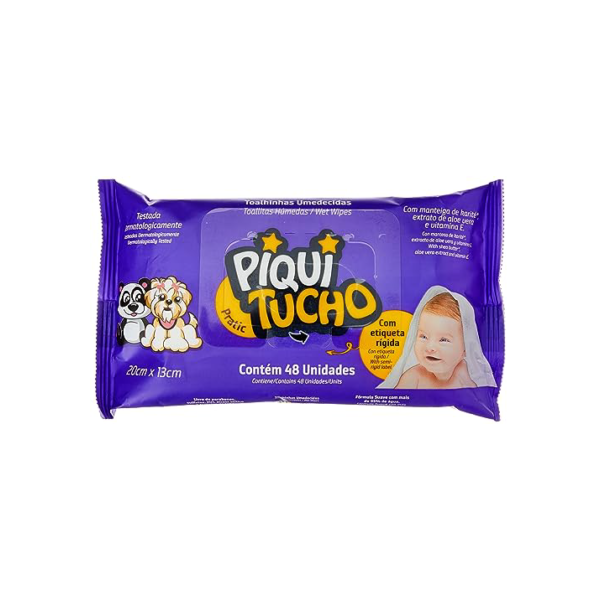 Piquitucho Pratic - Toalhas Umedecidas, 1 Unidade com 48 toalhas