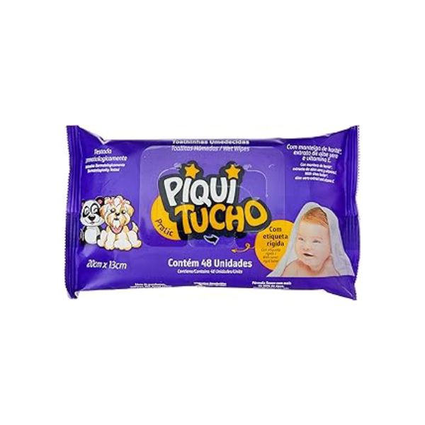 Piquitucho Pratic - Toalhas Umedecidas, 1 Unidade com 48 toalhas