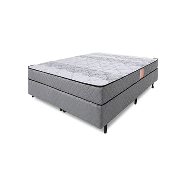 Cama Box Colchão Casal Firme Espuma D33 Antialérgico Certificado 138x188x51cm - BF Colchões