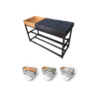 Sapateira Banco Banquinho Estofado Para Casa 80cm Aparador Luxo
