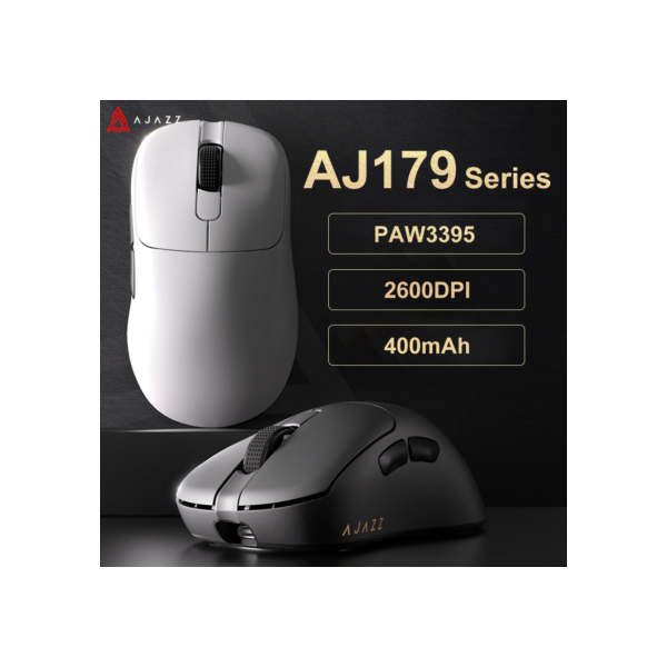 Mouse sem fio leve AJAZZ, Mouse ergonômico Macro Gaming para PC Laptop, Base de carregamento magnética, AJ179 PRO, PAW3395