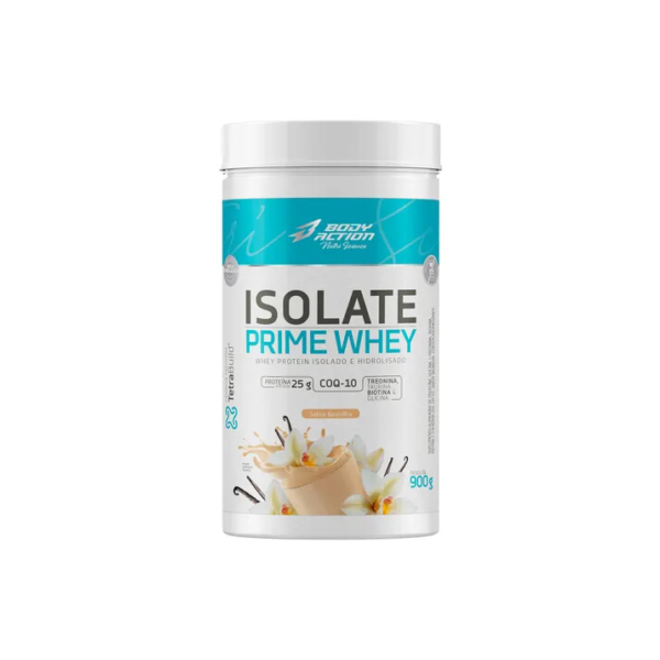 Isolate Prime Whey 900g Sem Lactose - Isolada Bodyaction Sabor Baunilha