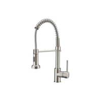 Torneira Gourmet Para Cozinha Inox Escovado De Bancada Quente e frio Monocomando Misturador Cor Prateado Yesop