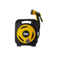 WAP Mangueira para Jardim com Enrolador e Esguicho Multiplo GMEEM01, 12 Metros, Engates Rápido 1/2"