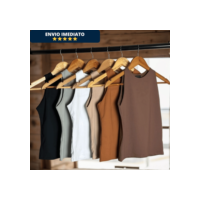 Regata Blusinha Feminina Suplex Duplo Básica Elegante Blogueira Tendencia