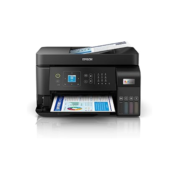 Multifuncional Epson EcoTank L5590 - Tanque de Tinta Colorida, Wi-Fi Direct, Ethernet, Fax, ADF, Bivolt, Preta