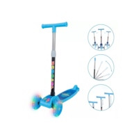ATENTU Patinete Infantil 3 Rodas Com Led Dobrável Menino e Menina Cor Azul