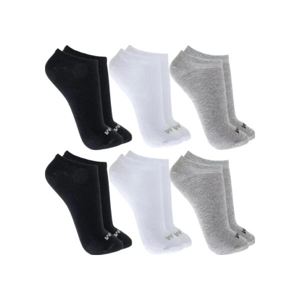 Kit 6 Pares Meia Soquete Mash Sapatilha Invisível Cano Baixo