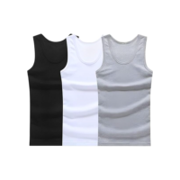 Kit 2 Regata Canelada Masculina Americana Camiseta Básica Modelo Americano Camisa Academia