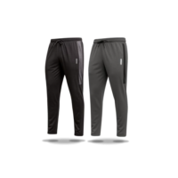 Kit 2 Calças Masculinas Esportivas Slim Fit Preto e Cinza Mescla Calça Comprida (BR, Alfa, GG, Regular, Regular, Preta + Cinza)