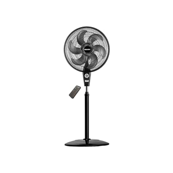Ventilador de Coluna Mallory Air Timer TS+ Com Controle Remoto 126W, Silencioso, Com Hélice de 6 pás, Auto desligamento programável de até 7 horas - PR-GR - 127V