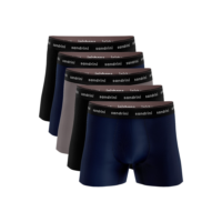 Kit 5 Cuecas Boxer Sandrini Algodão Adulto Masculinas Elastano Original cueca box Promoção