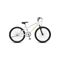 Colli, Bicicleta Cazelle Allegra Force One, Aro Comum 24, Aço Carobo,Tamanho 14, Quadro Rebaixado, Guidão Downhill, Freios V-Break, Com Descanso Lateral, Branca
