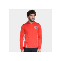 Moletom São Paulo C/ Capuz Masculino - Vermelho
