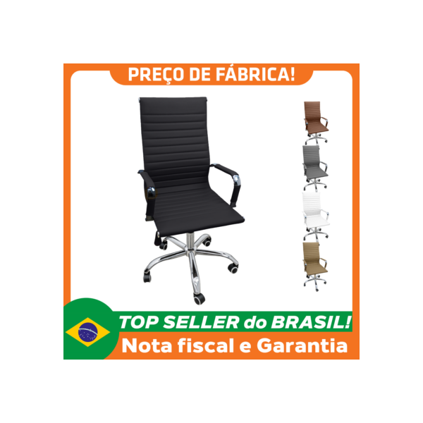 Cadeira Eames Esteirinha Presidente Alta