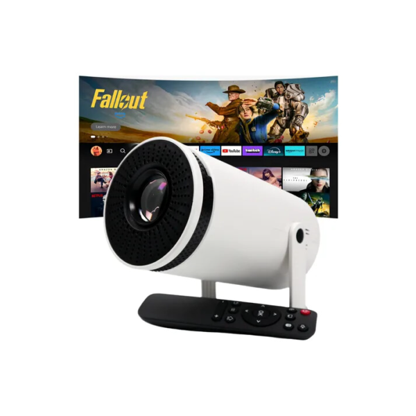 Projetor Smart Portátil Full Hd 4k Bluetooth Wifi Cor Branco Android 11.0 5g TV Cinema em Casa Marca Newness Digital Lens