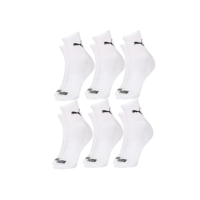 PUMA Kit 6 Pares Meia Cano Médio Esportiva Costura Fina Unissex Adulto, 6 Branco, 34-39