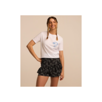 Short Saia em Viscose com Estampa Floral Liberty Preto