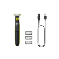 Aparador e raspador OneBlade com 3 pentes, à prova d’água, Bivolt - QP2724/10 Philips