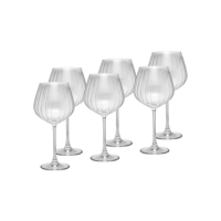 WOLFF - Conjunto 6 Taças de Cristal Ecológico Columba Optic 640ml para Vinho