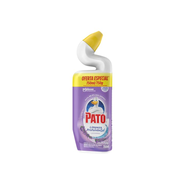 Pato Limpador Sanitário Gel Desinfetante, Lavanda, Limpeza Profunda, 750ml