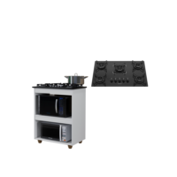 Kit BalcÃO Cooktop Turim Com FogÃO Cooktop 5 Bocas Itatiaia
