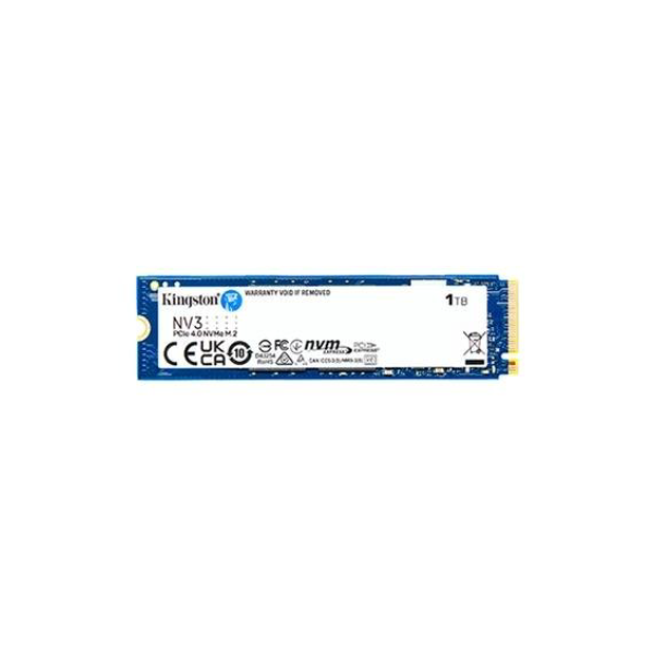 SSD Kingston NV3, 1 TB, M.2 2280, PCIe 4.0 x4, NVMe, Leitura: 6000 MB/s, Gravação: 4000 MB/s, Azul - SNV3S/1000G