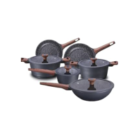 Jogo de Panelas Titanium Exclusive Antiaderente Granito Bkza by MTA (6 Peças Plus)