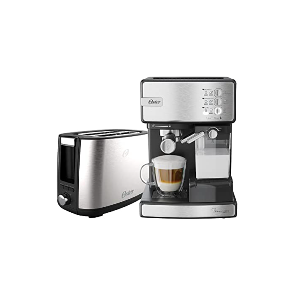 Kit Inox Cafeteira Espresso Nova Primalatte e Torradeira Oster - 127V