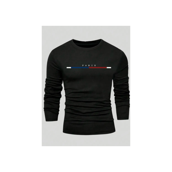 Camiseta Masculina Manga Longa Paris Listra Algodão Outono